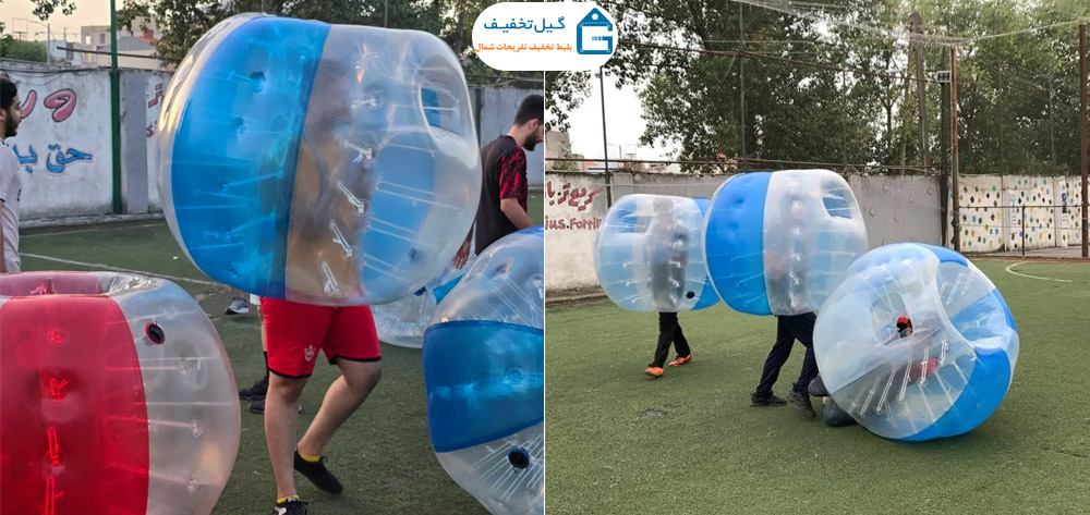 بازی فوتبال حبابی در رشت